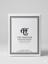 the traveler bougie parfumée à base de cèdre et vétiver