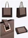 Sac à mains pour utilisation quotidienne en daim et cuir simple